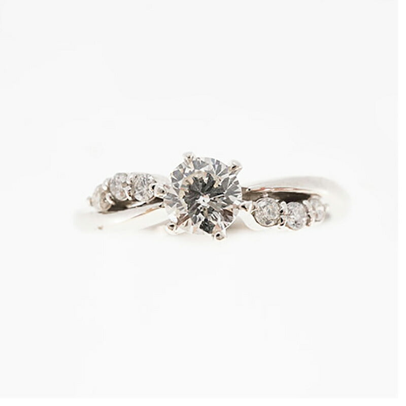 【ju184】 リング 一粒ダイヤ Pt900 プラチナ ダイヤモンド 0.342ct 11号 未使用【中古】レディース