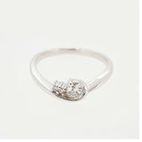 【ju187】 リング 一粒ダイヤ Pt900 プラチナ ダイヤモンド 0.218ct 10号 未使用【中古】レディース