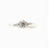 【ju190】 リング メレダイヤ Pt900 プラチナ ダイヤモンド 0.209ct/0.04ct 10.5号 未使用【中古】レディース