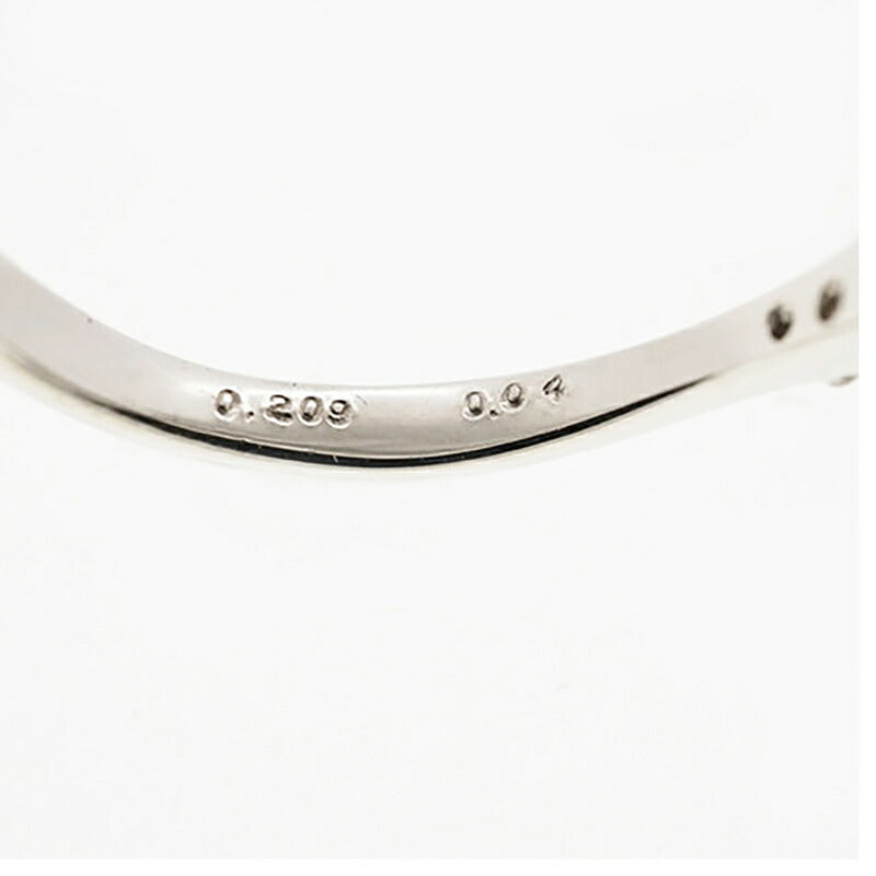 【ju190】 リング メレダイヤ Pt900 プラチナ ダイヤモンド 0.209ct/0.04ct 10.5号 未使用【中古】レディース