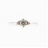 【ju200】 リング Pt900 プラチナ ピンクダイヤモンド ダイヤモンド 0.23ct/0.02ct 10.5号 未使用【中古】レディース