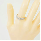 【ju203】 リング パヴェ Pt900 プラチナ ダイヤモンド 0.416ct/0.35ct 17号 未使用【中古】レディース
