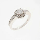 【ju206】 リング Pt900 プラチナ ダイヤモンド 0.5ct/0.34ct 11.5号 未使用【中古】レディース