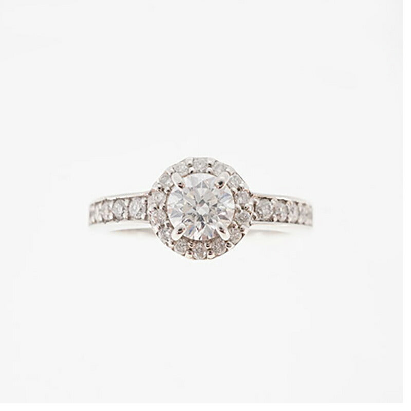 【ju206】 リング Pt900 プラチナ ダイヤモンド 0.5ct/0.34ct 11.5号 未使用【中古】レディース