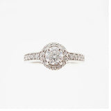 【ju206】 リング Pt900 プラチナ ダイヤモンド 0.5ct/0.34ct 11.5号 未使用【中古】レディース