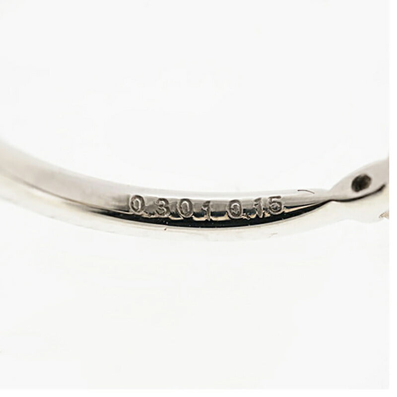 【ju207】 リング Pt900 プラチナ ダイヤモンド 0.301ct/0.150ct 8.5号 未使用【中古】レディース