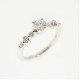 【ju209】 リング Pt900 プラチナ ダイヤモンド 0.300ct/0.150ct 8.5号 未使用【中古】レディース