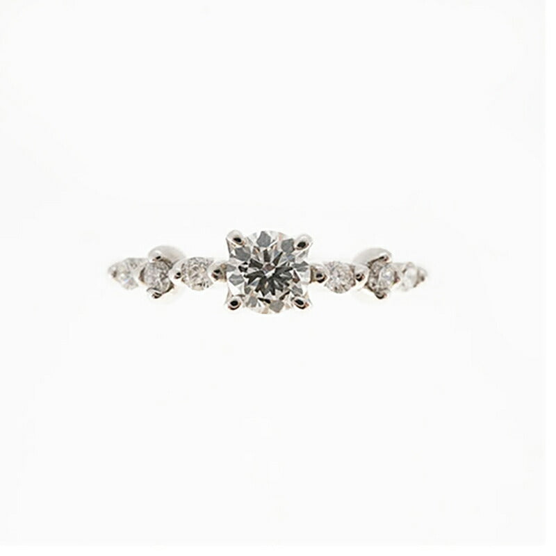 【ju209】 リング Pt900 プラチナ ダイヤモンド 0.300ct/0.150ct 8.5号 未使用【中古】レディース