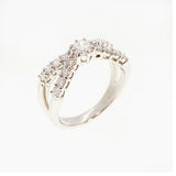 【ju212】 リング Pt900 プラチナ ダイヤモンド 0.307ct/0.45ct 13号 未使用【中古】レディース