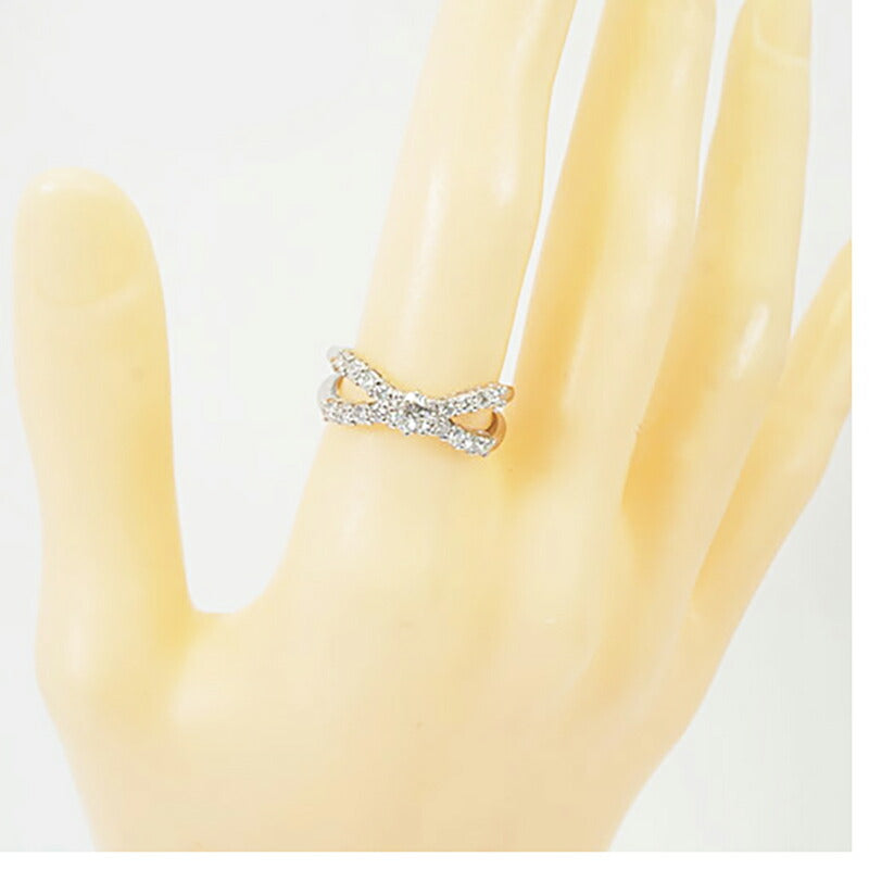 【ju212】 リング Pt900 プラチナ ダイヤモンド 0.307ct/0.45ct 13号 未使用【中古】レディース