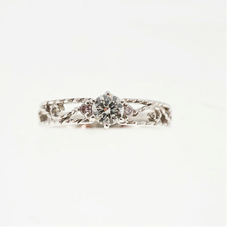 【ju226】 リング Pt900 プラチナ ピンクダイヤモンド ダイヤモンド 0.21ct/0.02ct 11号 未使用【中古】レディース
