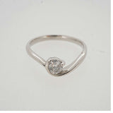 【ju227】 リング 一粒ダイヤ Pt900 プラチナ ダイヤモンド 0.3ct 11号 未使用【中古】レディース