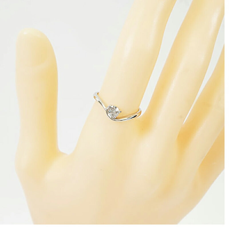 【ju227】 リング 一粒ダイヤ Pt900 プラチナ ダイヤモンド 0.3ct 11号 未使用【中古】レディース