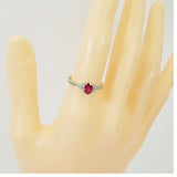 【ju240】 リング Pt950 プラチナ ルビー ダイヤモンド 0.63ct/0.12ct 13号 未使用【中古】レディース