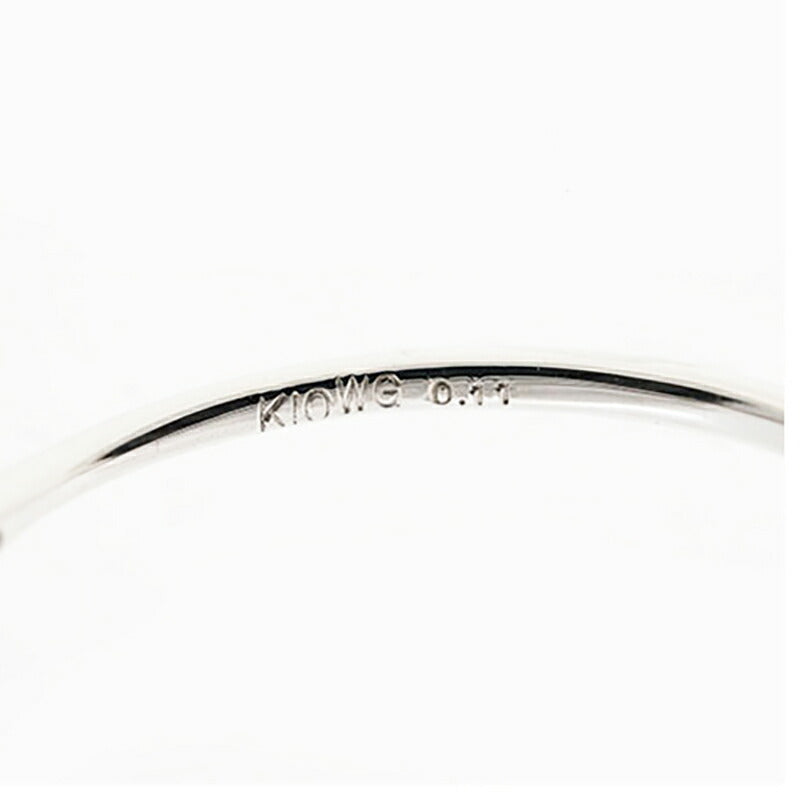 【ju265】 リング K10WG ホワイトゴールド ダイヤモンド 0.11ct 10号 未使用【中古】レディース