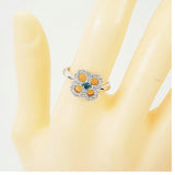 【ju279】 リング Pt900 プラチナ ブルーダイヤモンド ダイヤモンド 0.4ct/0.12ct 12号 未使用【中古】レディース