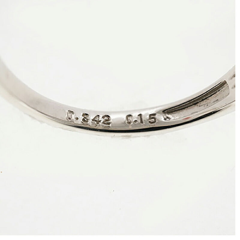 【ju281】 リング Pt900 プラチナ ダイヤモンド 0.34ct/0.10ct 11号 未使用【中古】レディース