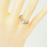 【ju281】 リング Pt900 プラチナ ダイヤモンド 0.34ct/0.10ct 11号 未使用【中古】レディース