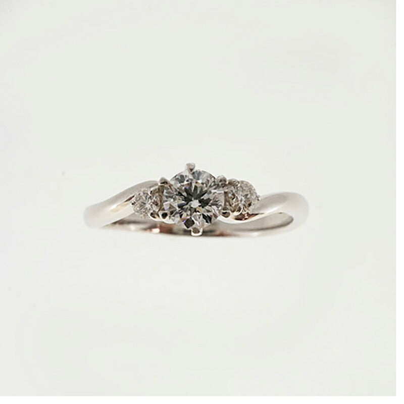 【ju286】 リング Pt900 プラチナ ダイヤモンド 0.329ct/0.100ct 12号 未使用【中古】レディース