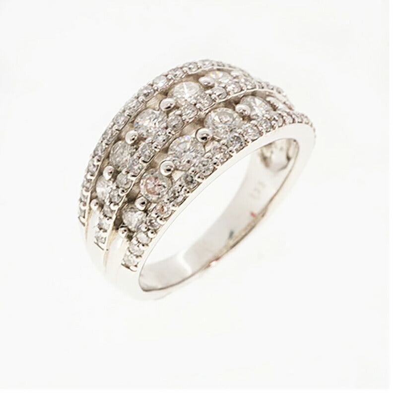 【ju288】 リング Pt900 プラチナ ダイヤモンド 1.35ct 13号 未使用【中古】レディース
