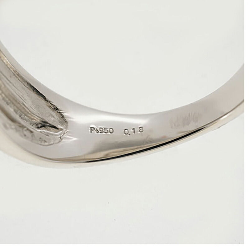 【ju289】 リング Pt950 プラチナ ダイヤモンド 0.18ct 13号 未使用【中古】レディース