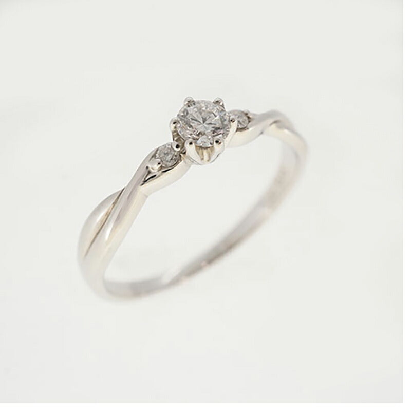 【ju294】 リング Pt950 プラチナ ダイヤモンド 0.15ct 5号 未使用【中古】レディース