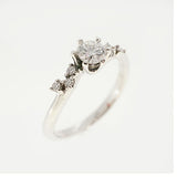 【ju296】 リング Pt900 プラチナ ダイヤモンド 0.307ct/0.200ct 11号 未使用【中古】レディース