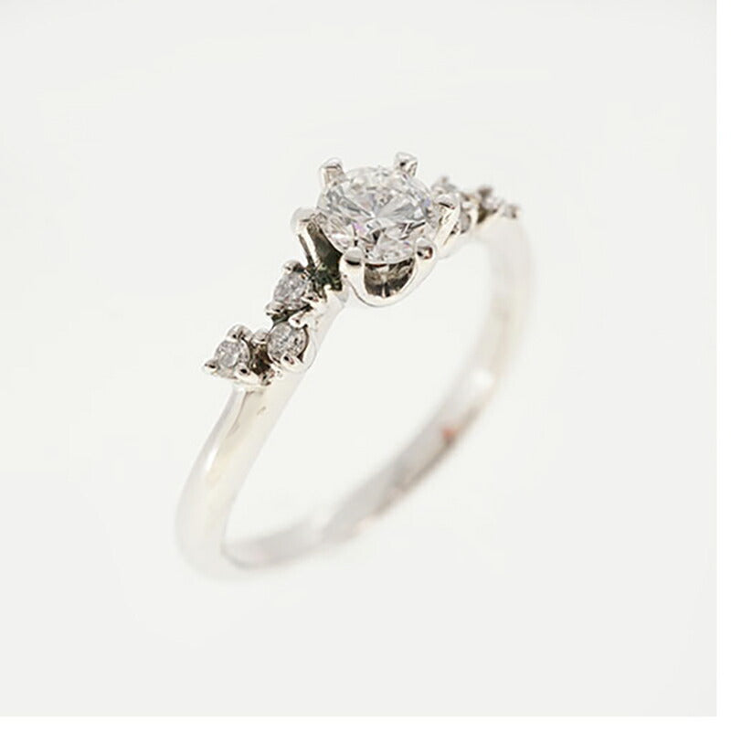 【ju296】 リング Pt900 プラチナ ダイヤモンド 0.307ct/0.200ct 11号 未使用【中古】レディース