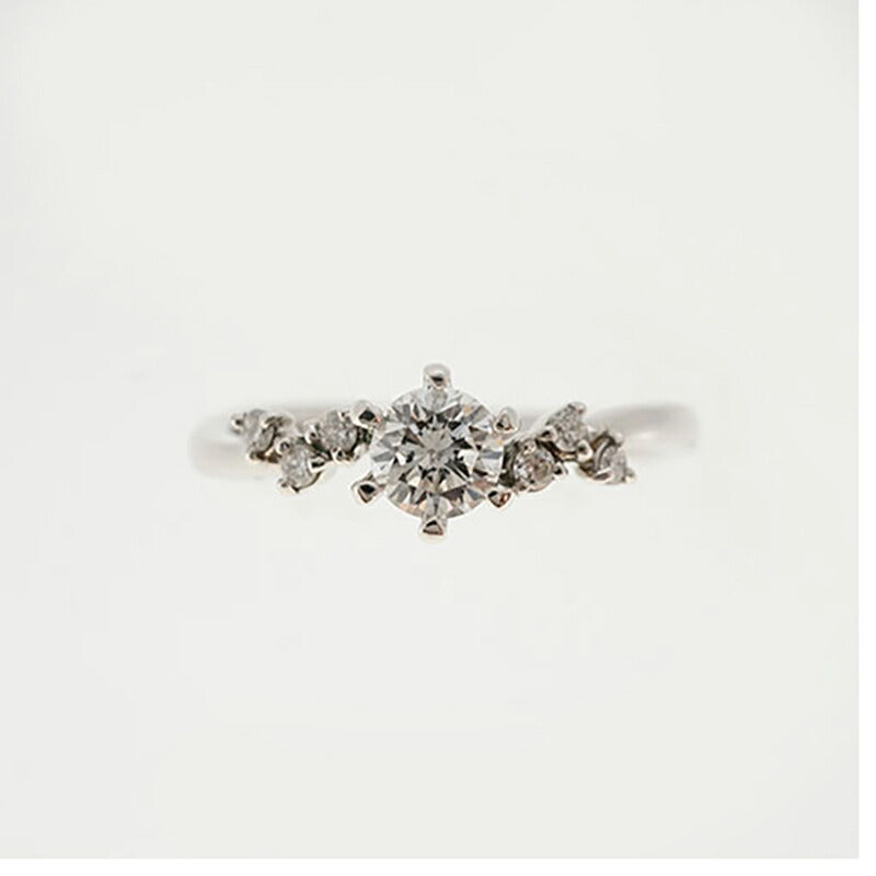 【ju296】 リング Pt900 プラチナ ダイヤモンド 0.307ct/0.200ct 11号 未使用【中古】レディース
