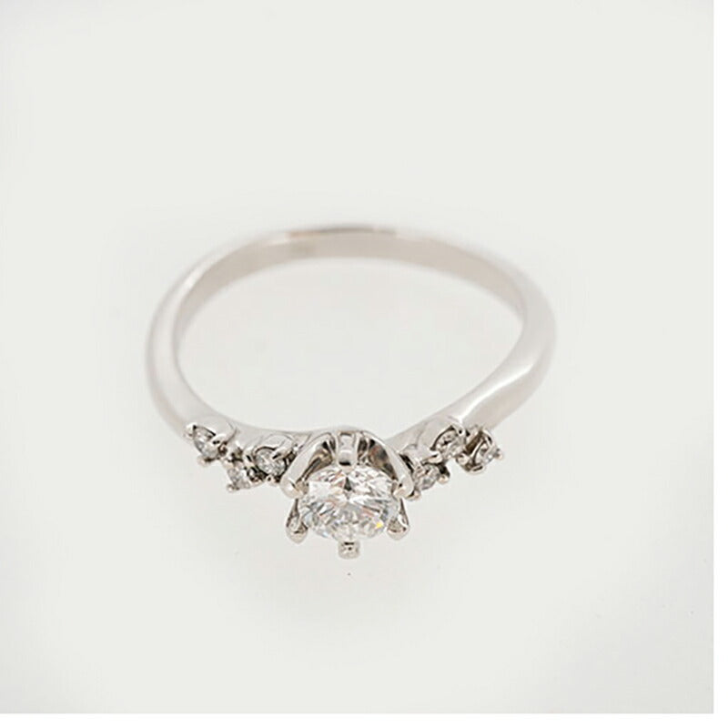 【ju296】 リング Pt900 プラチナ ダイヤモンド 0.307ct/0.200ct 11号 未使用【中古】レディース