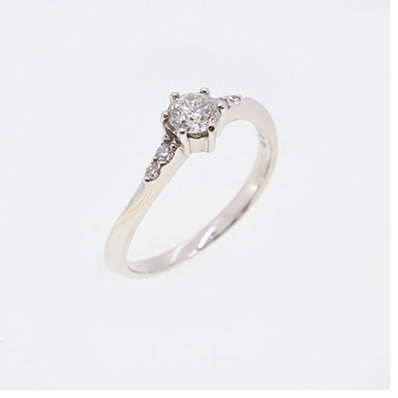 【ju322】 リング Pt900 プラチナ ダイヤモンド 0.249ct/0.04ct 10.5号 未使用【中古】レディース
