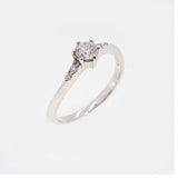 【ju322】 リング Pt900 プラチナ ダイヤモンド 0.249ct/0.04ct 10.5号 未使用【中古】レディース