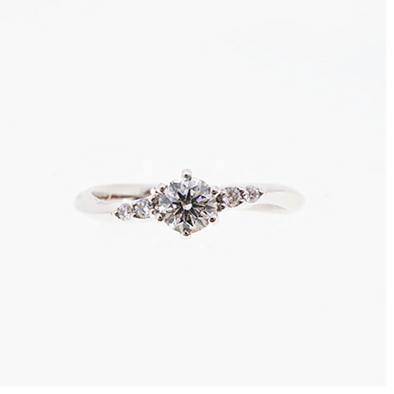 【ju322】 リング Pt900 プラチナ ダイヤモンド 0.249ct/0.04ct 10.5号 未使用【中古】レディース