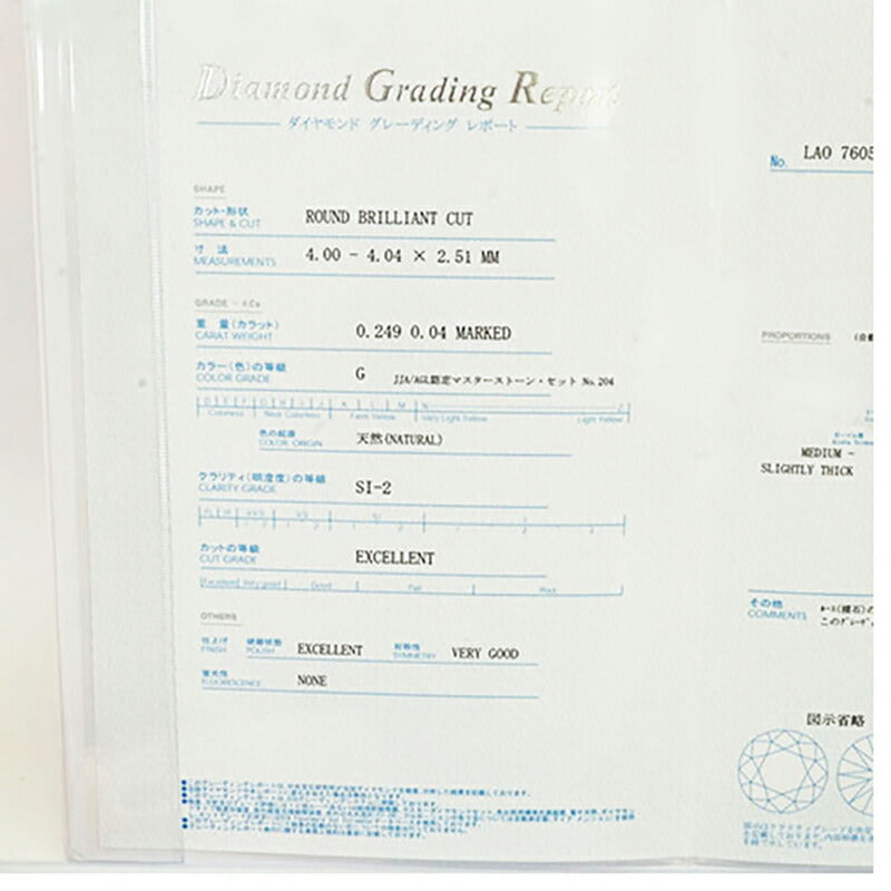 【ju322】 リング Pt900 プラチナ ダイヤモンド 0.249ct/0.04ct 10.5号 未使用【中古】レディース