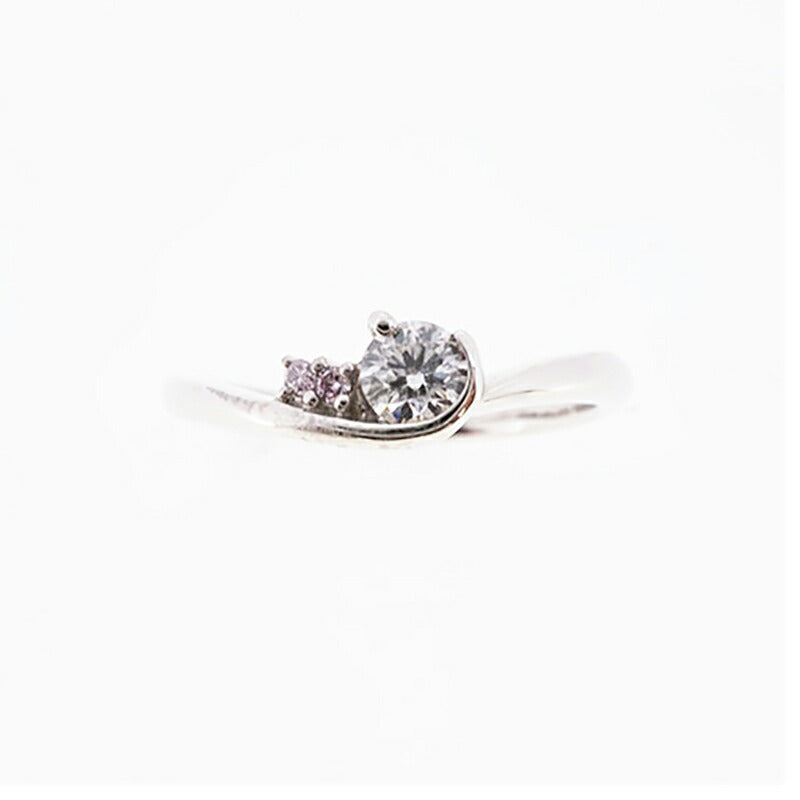 【ju324】 リング Pt900 プラチナ ピンクダイヤモンド ダイヤモンド 0.207ct/0.018ct 10.5号 未使用【中古】レディース