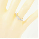 【ju326】 リング Pt900 プラチナ ダイヤモンド 0.200ct/0.15ct 10号 未使用【中古】レディース