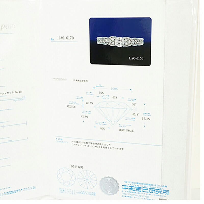 【ju326】 リング Pt900 プラチナ ダイヤモンド 0.200ct/0.15ct 10号 未使用【中古】レディース