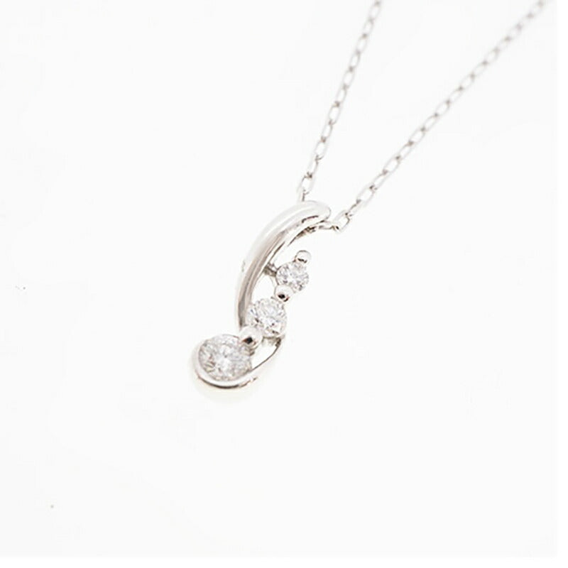 【jv369】 ネックレス Pt950 プラチナ ダイヤモンド 0.12ct 未使用【中古】レディース