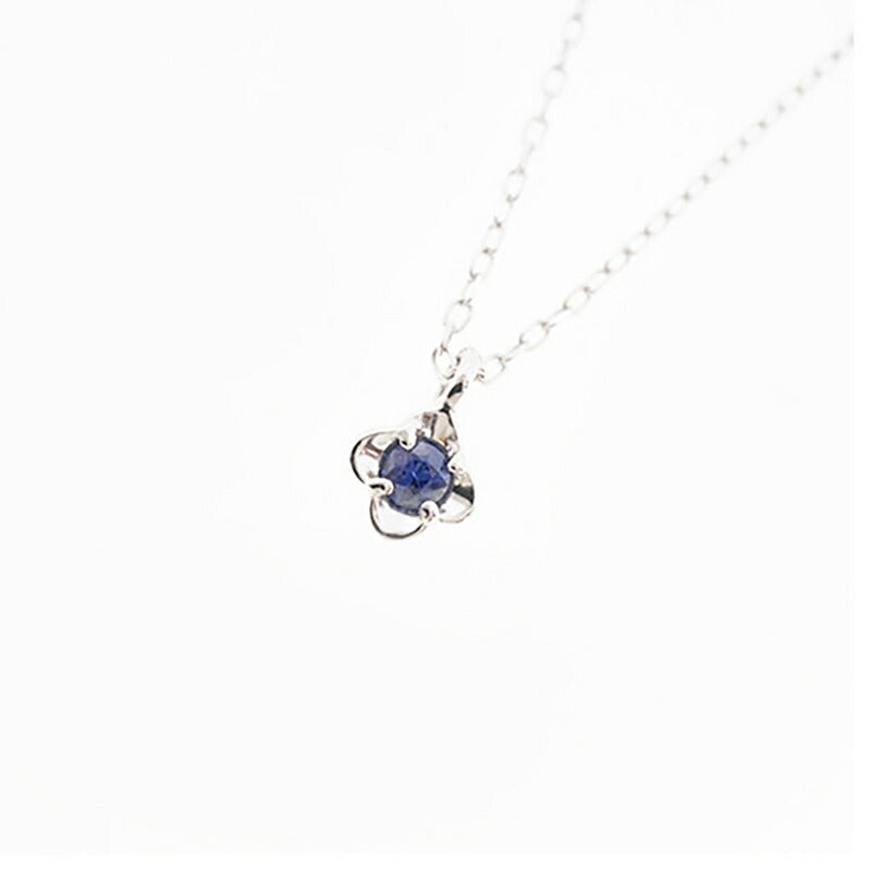 【jv371】 ネックレス K10WG ホワイトゴールド ダイヤモンド サファイア 未使用【中古】レディース