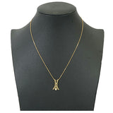 【jv395】 ネックレス K18YG イエローゴールド ダイヤモンド 0.04ct 未使用【中古】レディース