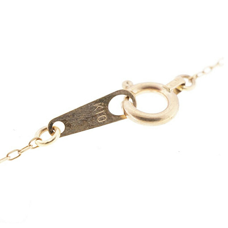 【jv399】 ネックレス K10YG イエローゴールド ダイヤモンド 0.02ct 未使用【中古】レディース