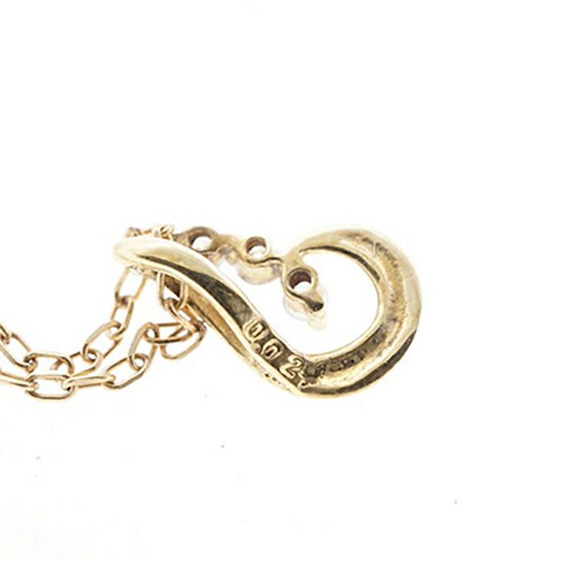 【jv399】 ネックレス K10YG イエローゴールド ダイヤモンド 0.02ct 未使用【中古】レディース