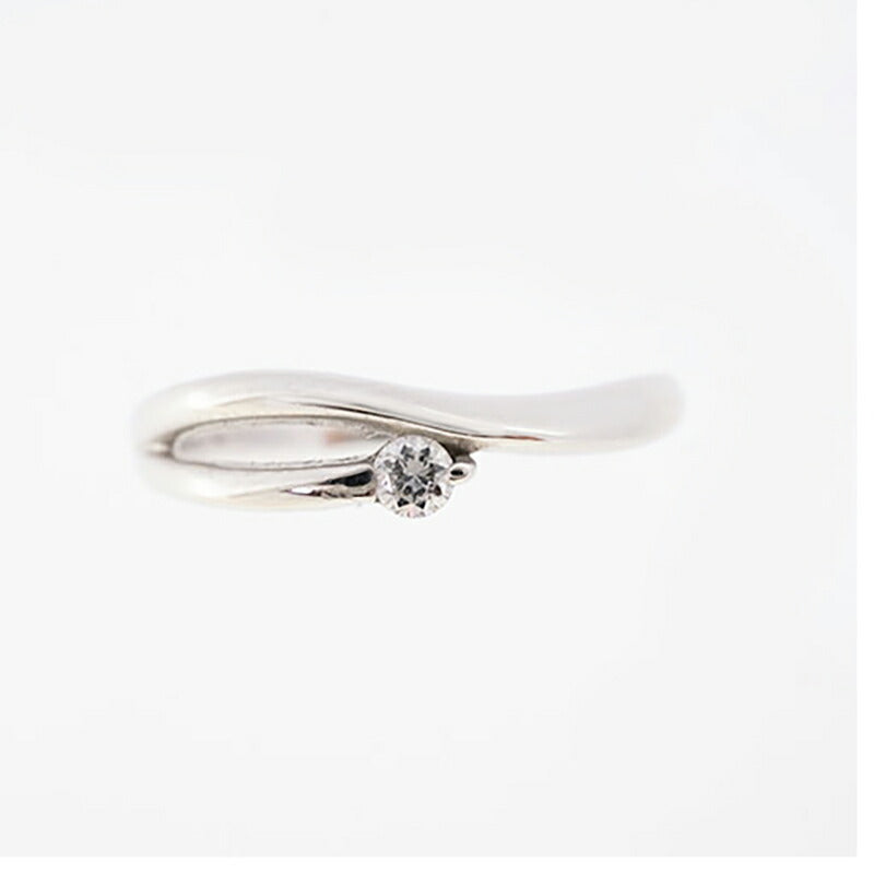【jv406】 リング 一粒ダイヤ Pt950 プラチナ ダイヤモンド 0.05ct 10号 未使用【中古】レディース