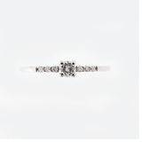 【jv414】 リング Pt950 プラチナ ダイヤモンド 0.12ct 10号 未使用【中古】レディース