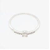 【jv414】 リング Pt950 プラチナ ダイヤモンド 0.12ct 10号 未使用【中古】レディース
