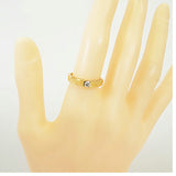 【jv415】 リング K18YG イエローゴールド ダイヤモンド 0.180ct/0.11ct 12号 未使用【中古】レディース