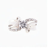 【jv434】 リング Pt900 プラチナ ダイヤモンド 0.39ct/0.15ct 12.5号 未使用【中古】レディース