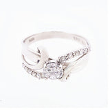 【jv434】 リング Pt900 プラチナ ダイヤモンド 0.39ct/0.15ct 12.5号 未使用【中古】レディース