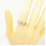 【jv434】 リング Pt900 プラチナ ダイヤモンド 0.39ct/0.15ct 12.5号 未使用【中古】レディース
