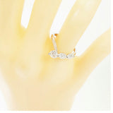 【jv436】 リング Pt900 プラチナ ダイヤモンド 0.49ct/0.24ct 9号 未使用【中古】レディース